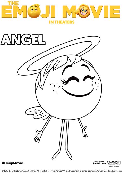 emoji  angel coloring page emoji  emoji coloring pages