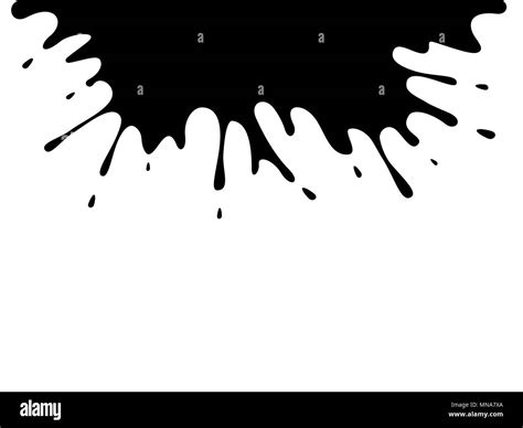 black blob  white spread stain splash seamless pattern vector