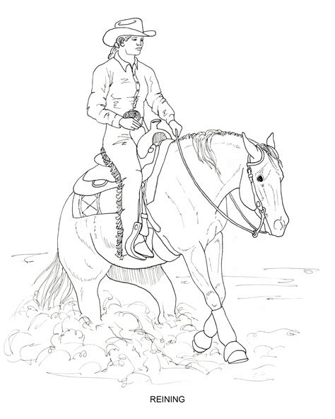 printable set   western riding coloring pages digital etsy