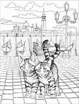 Venice Cats Coloring Pages Miro Book Nature sketch template