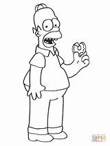 Simpsons Homer Simpson Donut Kleurplaat Affamato Kleurplaten Malvorlage Dibujar Ausmalbilder Lisa Disegnare sketch template