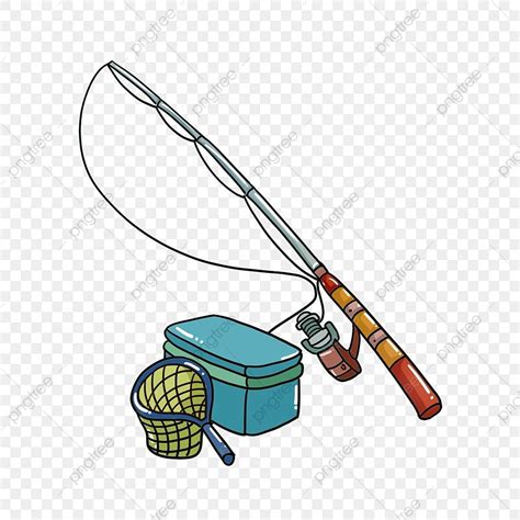 fishing rod silhouette clipart hd png cartoon elements  hand painted