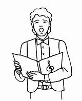 Singer Opera Coloring Drawing Boy Choral Pages Singers Printable Getdrawings Freeprintablecoloringpages Drawings sketch template