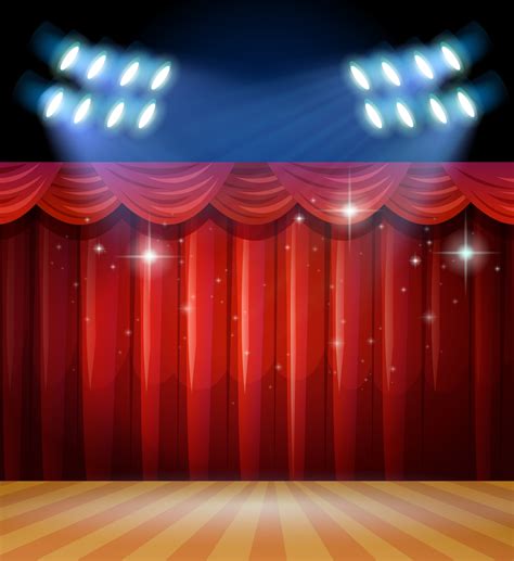 background scene  light  red curtains  stage  vector art  vecteezy