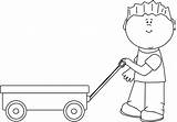 Wagon Pulling Boy Clip Kids Outline Clipart Coloring Mycutegraphics Boys Pluspng Graphics sketch template