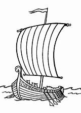 Mewarnai Perahu Bateau Vikings Voilier Vikingskip Tegninger Sailboat Vikingeskibe Hugolescargot Navire Tegning Skib Colorier sketch template