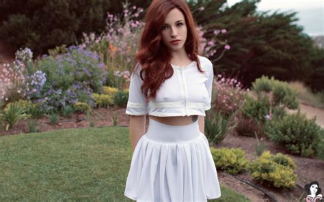 photo mille suicide skirt white skirt redhead hard nipples nipples through blouse