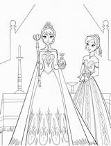 Coloring Elsa Anna Pages Frozen Princess Printable Disney Color Fever Print Colouring Face Sheets Getcolorings Info Getdrawings Easter Ana Coronation sketch template