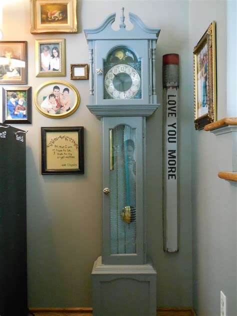 painted grandfather clock  onecraftymuthacom