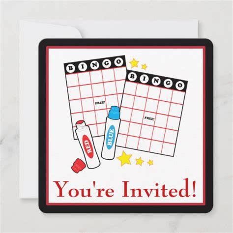 bingo party invitation zazzlecouk