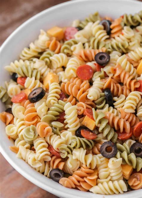 easy pasta salad recipe  italian dressing video lil luna