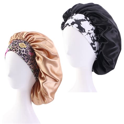 Bcloud Silk Satin Bonnet Hair Caps Extra Large Sleeping Satin Bonnets