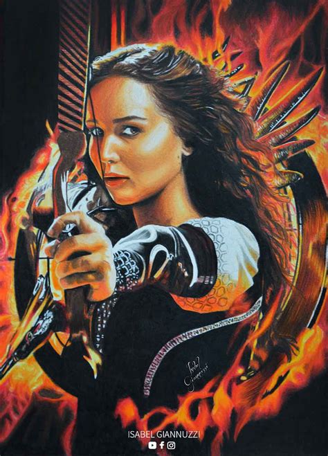 Drawing Katniss Everdeen The Hunger Games Isabel