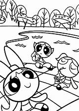 Coloring Pages Girls Puff Power Powerpuff Color Girl Book Library sketch template