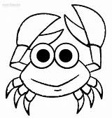 Crab Coloring Pages Kids Outline Drawing Color Cute Cool2bkids Cartoon Printable Animal Drawings Sheet Print Crabs Sea Small Animals Preschool sketch template