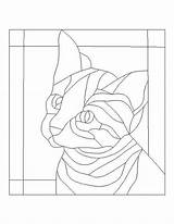 Glass Patterns Stained Cat Choose Board sketch template