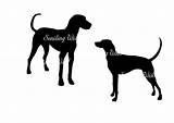 Redbone Coonhound sketch template