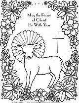 Coloring Lamb Easter God Pages Catholic Kids Book Wordpress Colouring sketch template