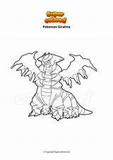 Giratina Supercolored Colorear Ausmalbild Appletun sketch template