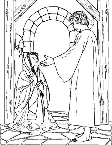 cute coloring pages   angel gabriel visits mary coloring pages ideas