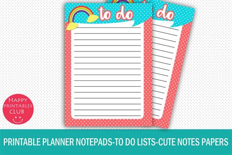 printable planner notepads   lists printable notepads crella