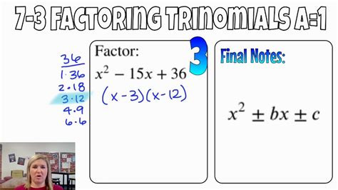 factoring trinomials  youtube