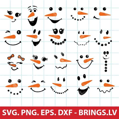 snowman svg bundle snowman face svg christmas svg