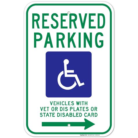 wisconsin handicap parking sign reserved parking   arrow walmartcom walmartcom