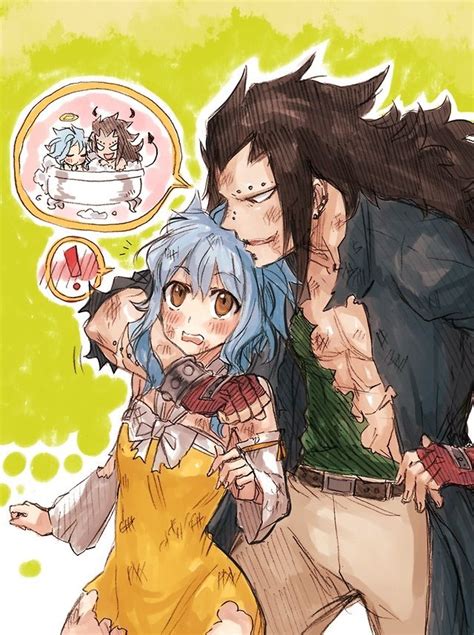 gajeel and levy gajeel what re you saying to her gale pinterest heart her hair and