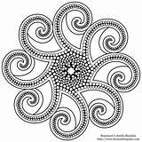 Mandala Coloring Pages Octopus Color Transparent Henna Drawing Rosemary Mandalas Printable Tentacles Jewels Large Print Dot Easy Adult Painting Books sketch template