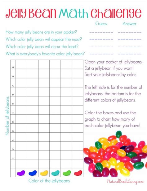 jelly bean guessing sheet colorful jelly beans guess game