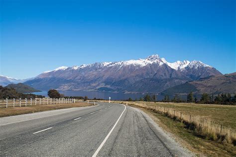 driving  scenic road  queenstown  glenorchy   south island nz travel blog