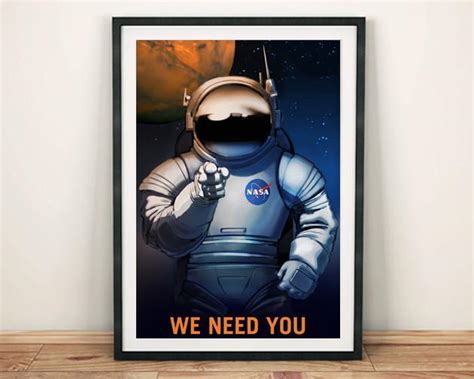 nasa recruitment poster    space print pimlico prints