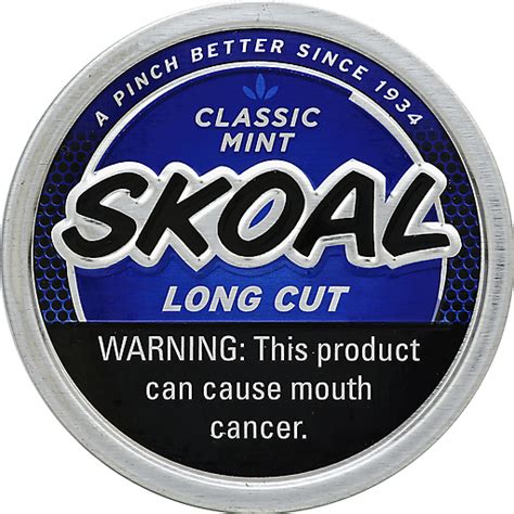 skoal smokeless tobacco classic mint long cut  oz tobacco ron
