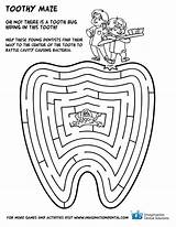 Dental Coloring Kids Pages Teeth Health Printable Maze Hygiene Preschool Tooth Google Search Printables Sheets Dentist Print Activities Care Month sketch template