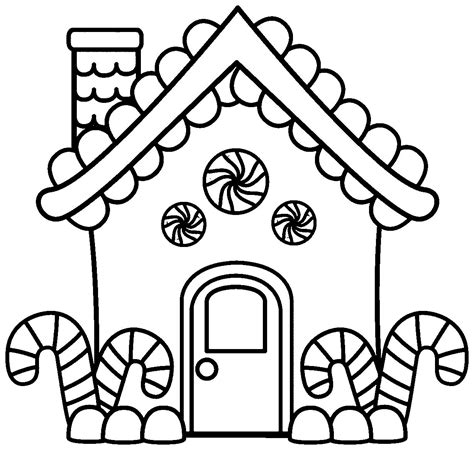 gingerbread house coloring pages    clipartmag