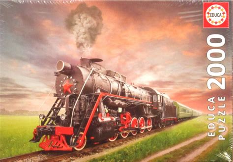 Educa Steam Train 2000 Pc Jigsaw Puzzle Locomotive Railroad