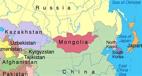 Russia Abuts Mongolia Along Its Entire Northern Frontier And China