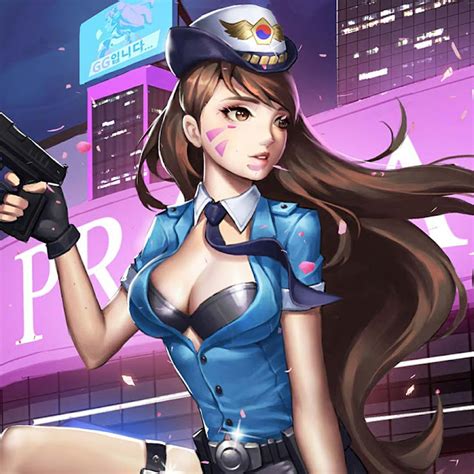 Officer D Va Sakura Overwatch Wallpaper Engine