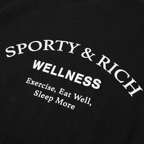 sporty rich wellness studio  shirt noir  sole supplier