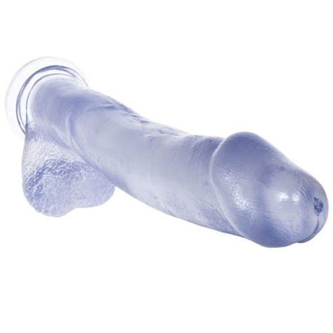 Basix 12 Dong W Suction Cup Clear Sex Toys At Adult