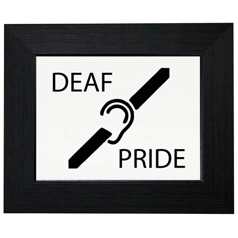 deaf pride hearing impaired sign framed print poster wall  desk mount options walmartcom