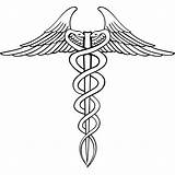 Caduceus Stickers sketch template