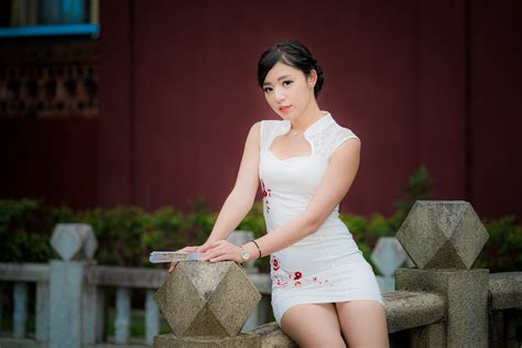 デスクトップ壁紙 アジア人 モデル 被写界深度 ブルネット 中国の衣類 女性 4500x3002 Codehaven