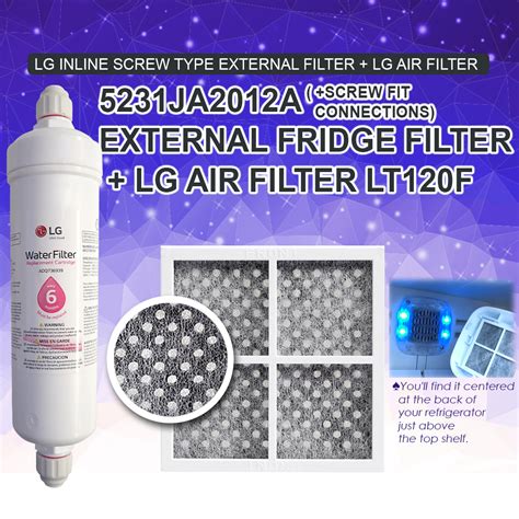 jaa lg genuine fridge filter   genuine lg air filter ltf ebay