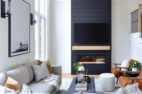 inspirational black fireplace ideas   vivid impact farmhousehub