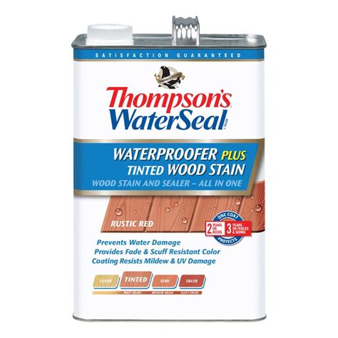 thompsons waterseal waterproofer  tinted wood stain rustic red