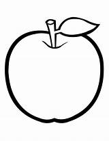 Apple Coloring Clipart Library Color sketch template