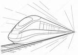 Train Speed High Sketch Linear Illustration Vector Stock Depositphotos sketch template