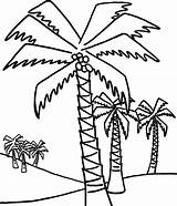 Tree Palm Coloring Pages Trees Coconut Branch Date Drawing Print Colouring Outline Sheet Printable Kids Easy Lot Color Getdrawings Line sketch template